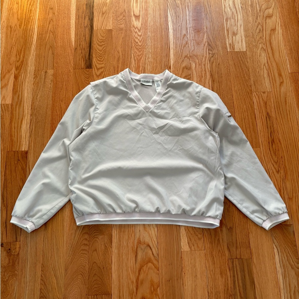 Liz Claiborne Liz Golf Vintage 90s Y2K Pullover Windbreaker V Neck Sweatshirt XL
